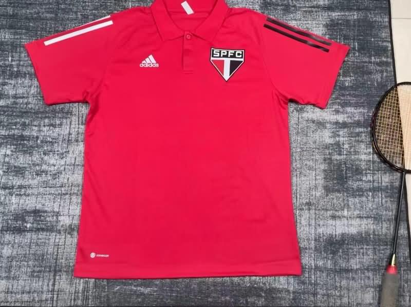 Thailand Quality(AAA) 2023 Sao Paulo Red Polo Soccer T-Shirt
