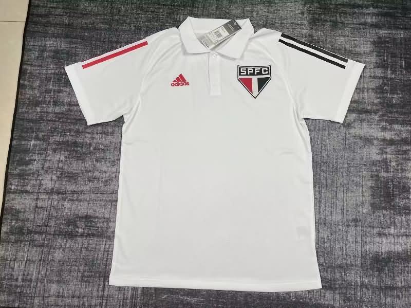 Thailand Quality(AAA) 2023 Sao Paulo White Polo Soccer T-Shirt
