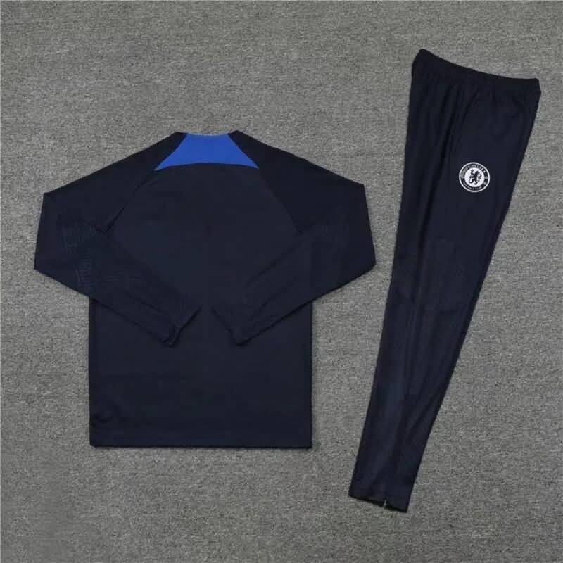 Thailand Quality(AAA) 22/23 Chelsea Dark Blue Soccer Tracksuit