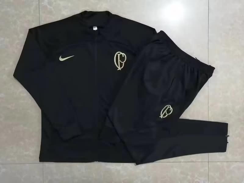 Thailand Quality(AAA) 2023 Corinthians Black Soccer Tracksuit