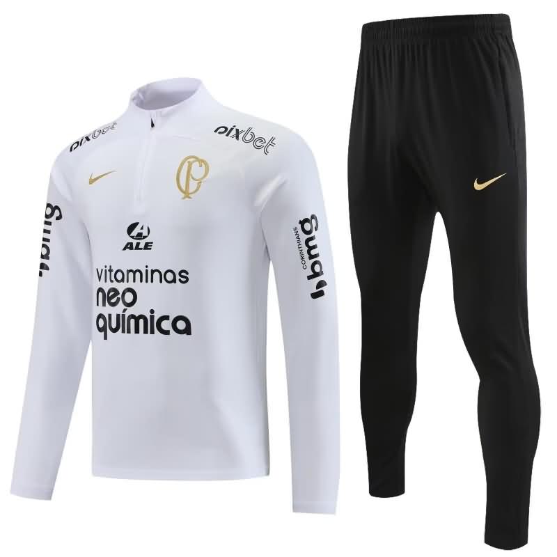 Thailand Quality(AAA) 2023 Corinthians White Soccer Tracksuit 03
