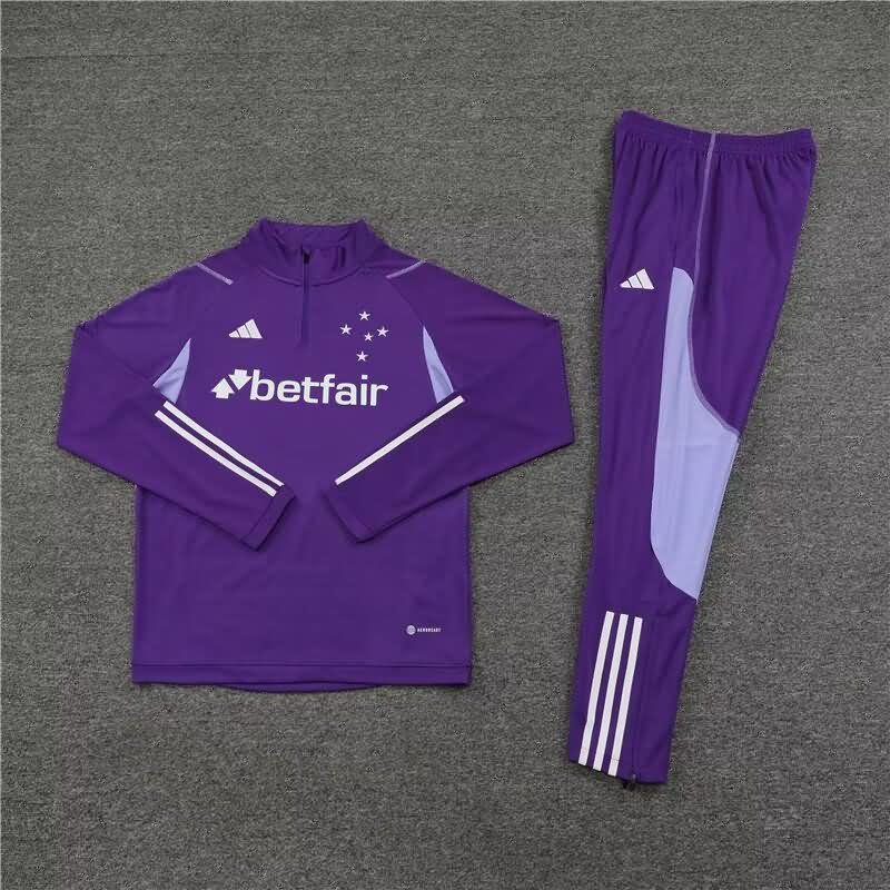 Thailand Quality(AAA) 2023 Cruzeiro Purple Soccer Tracksuit