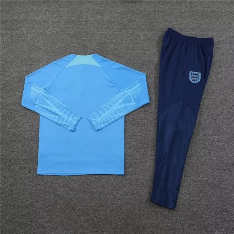 Thailand Quality(AAA) 2022 England Blue Soccer Tracksuit 03