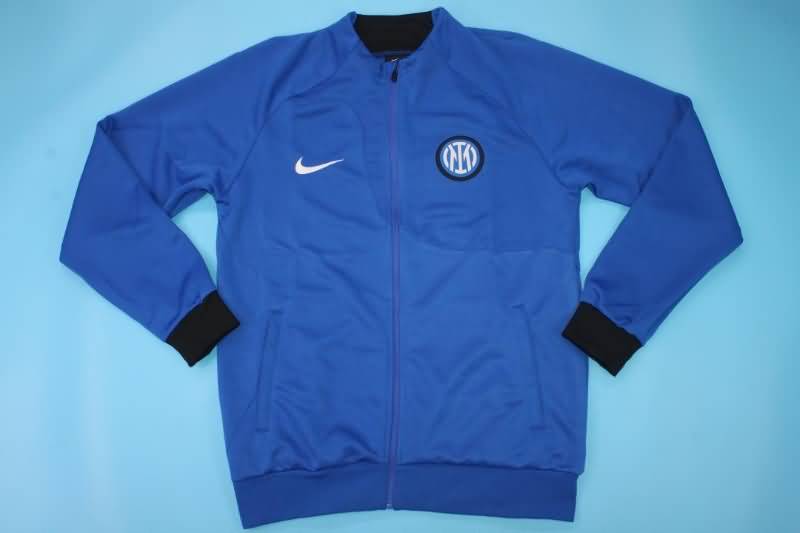 Thailand Quality(AAA) 22/23 Inter Milan Blue Soccer Tracksuit 02