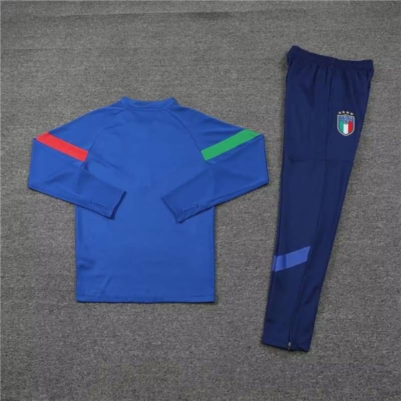 Thailand Quality(AAA) 2022 Italy Blue Soccer Tracksuit