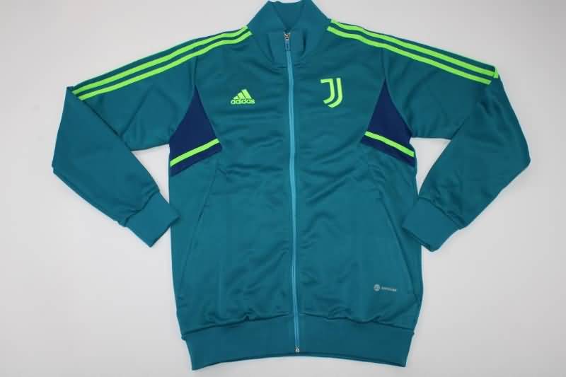 Thailand Quality(AAA) 22/23 Juventus Green Soccer Tracksuit 02