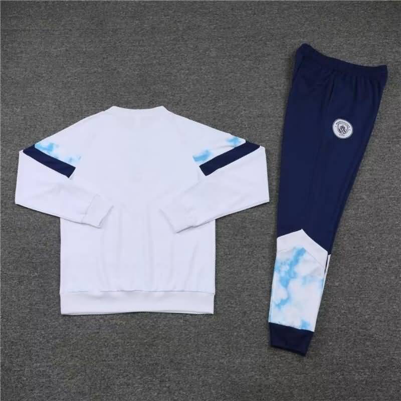 Thailand Quality(AAA) 22/23 Manchester City White Soccer Tracksuit