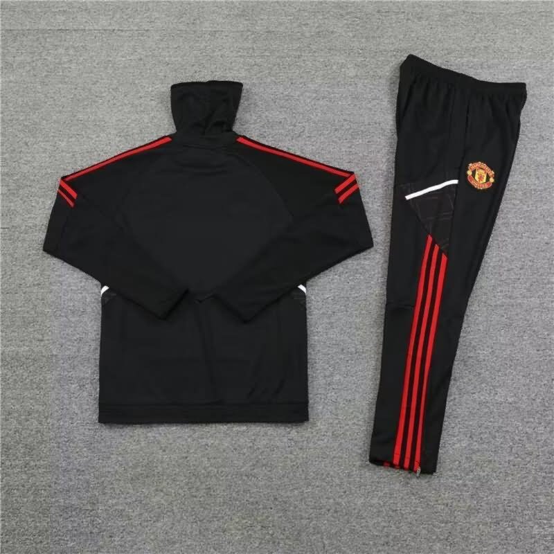 Thailand Quality(AAA) 22/23 Manchester United Black Soccer Tracksuit 06