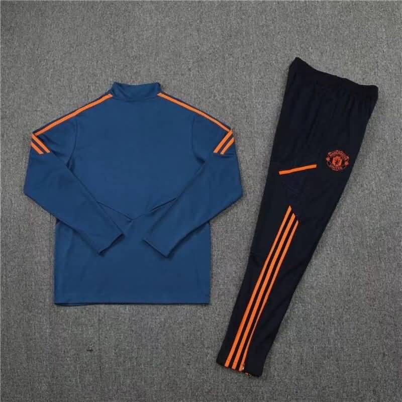 Thailand Quality(AAA) 22/23 Manchester United Dark Blue Soccer Tracksuit