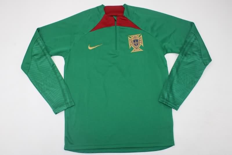 Thailand Quality(AAA) 2022 Portugal Green Soccer Tracksuit