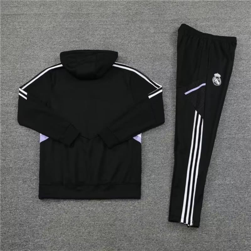 Thailand Quality(AAA) 22/23 Real Madrid Black Soccer Tracksuit 04