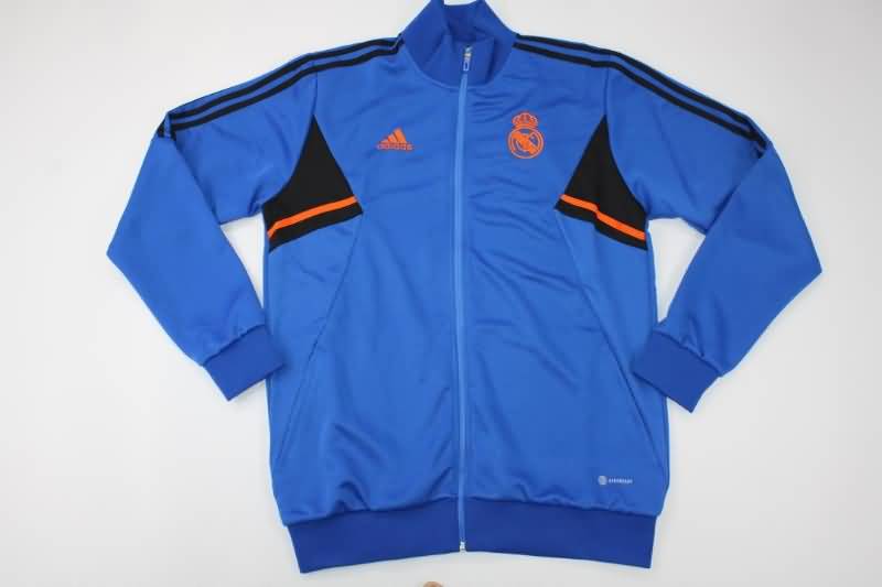 Thailand Quality(AAA) 22/23 Real Madrid Blue Soccer Tracksuit