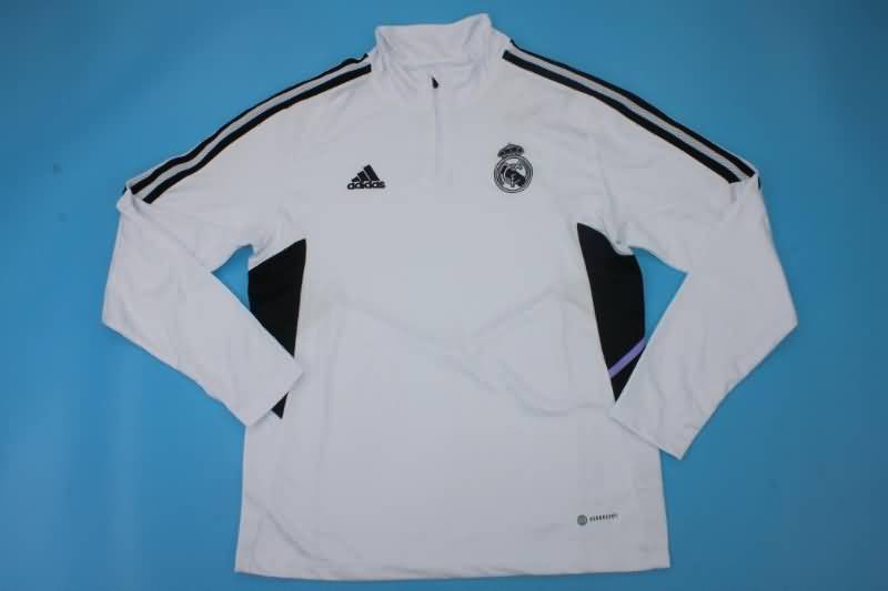 Thailand Quality(AAA) 22/23 Real Madrid White Soccer Tracksuit