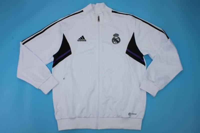 Thailand Quality(AAA) 22/23 Real Madrid White Soccer Tracksuit 02