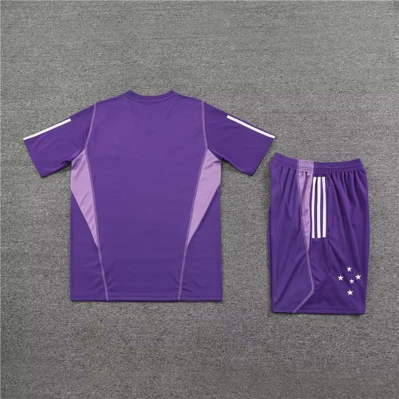 Thailand Quality(AAA) 2023 Cruzeiro Purple Soccer Training Sets