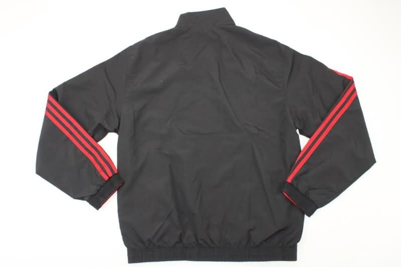 Thailand Quality(AAA) 22/23 Argentina Black Red Reversible 3 Stars Soccer Windbreaker