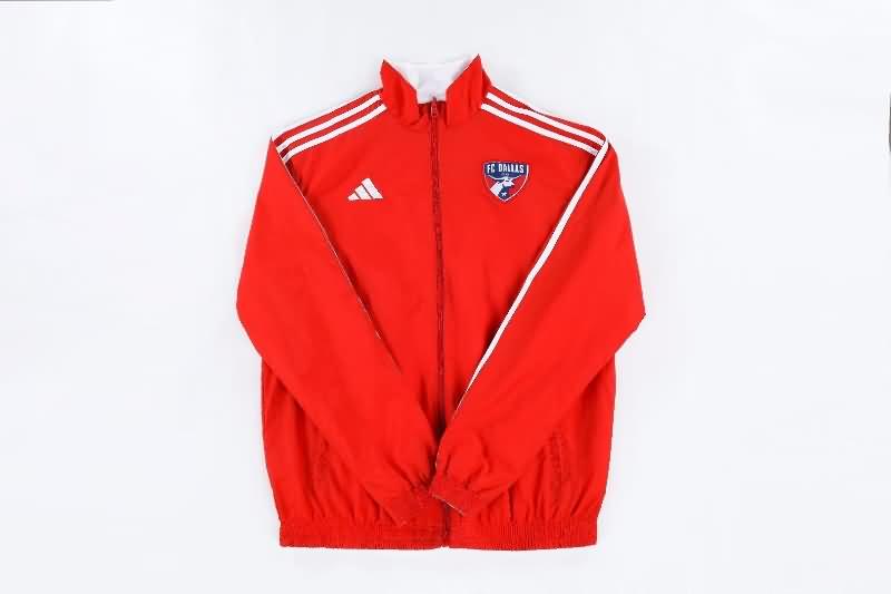 Thailand Quality(AAA) 2023 Vancouver Whitecaps White Red Reversible Soccer Windbreaker