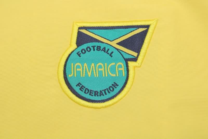 Thailand Quality(AAA) 2023 Jamaica Yellow Black Reversible Soccer Windbreaker