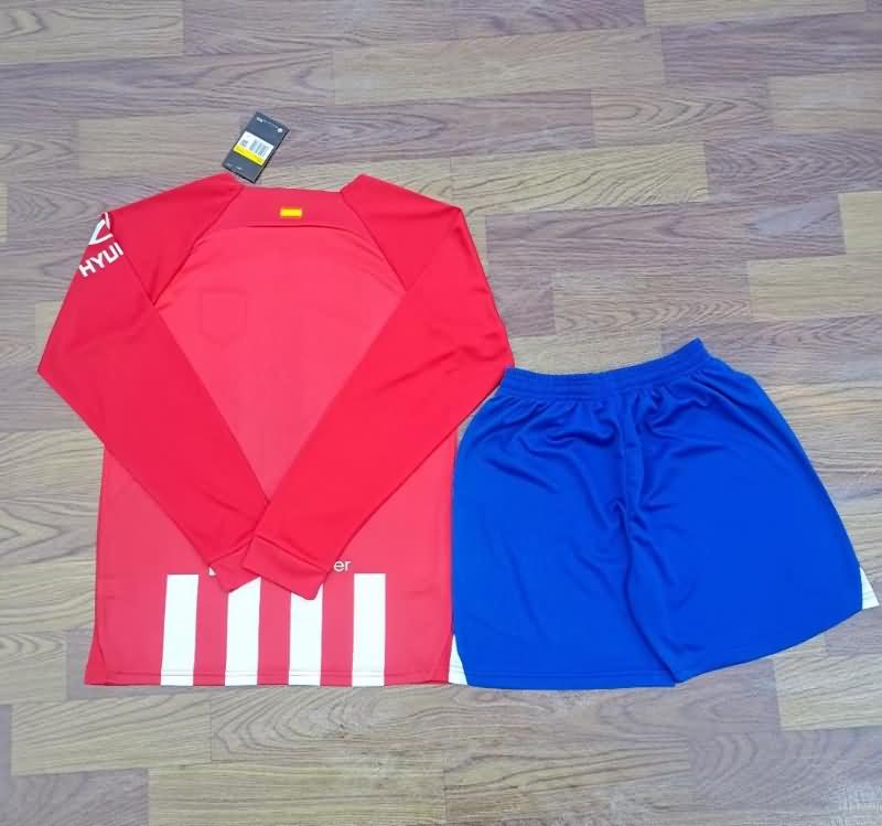23/24 Atletico Madrid Home Long Sleeve Soccer Jersey