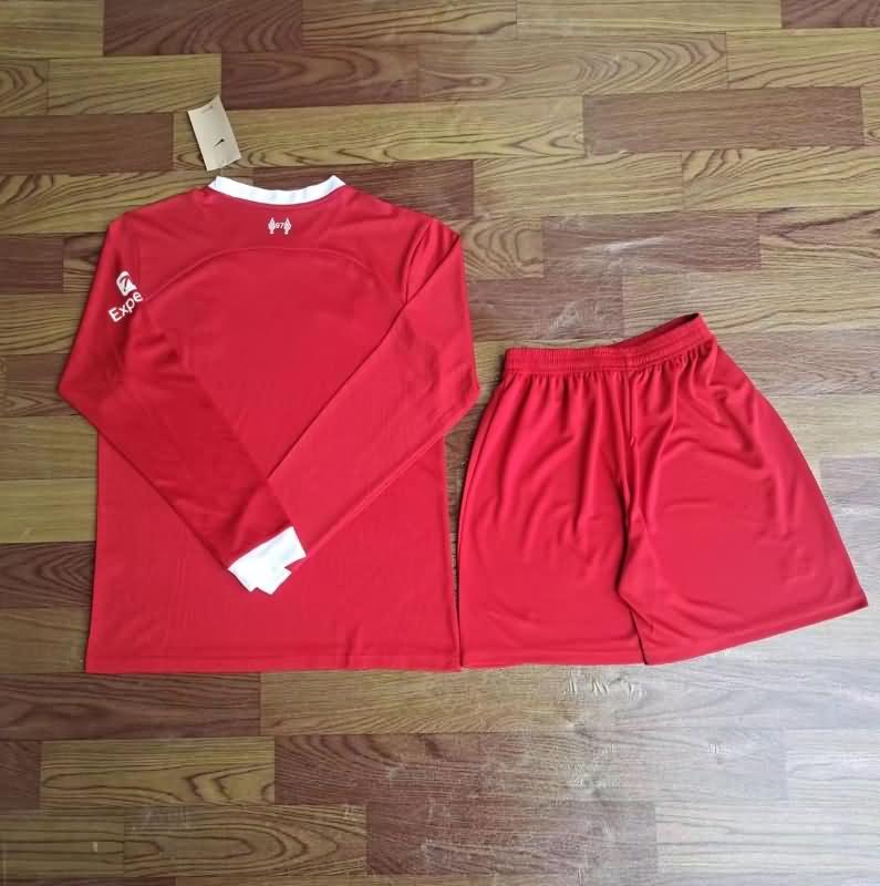 23/24 Liverpool Home Long Sleeve Soccer Jersey