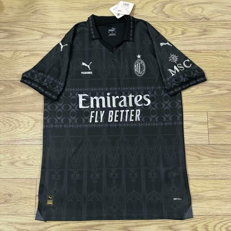 Thailand Quality(AAA) 23/24 AC Milan Fourth Black Soccer Jersey