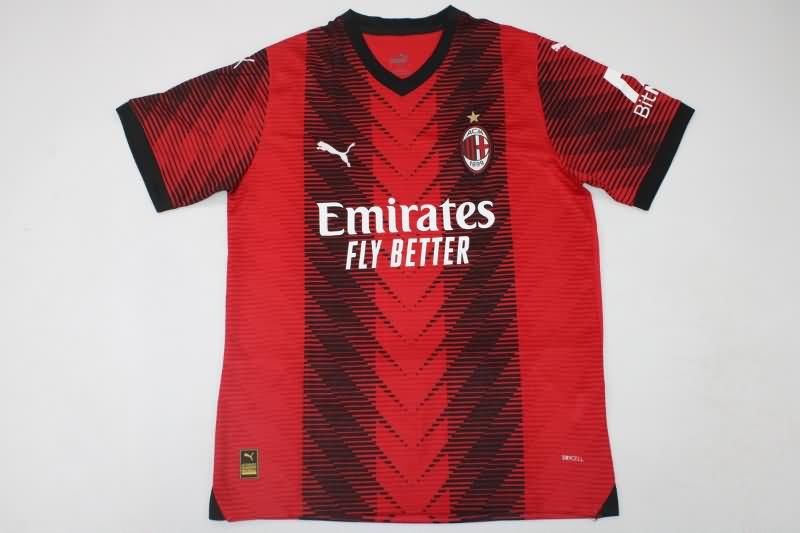 Thailand Quality(AAA) 23/24 AC Milan Home Soccer Jersey