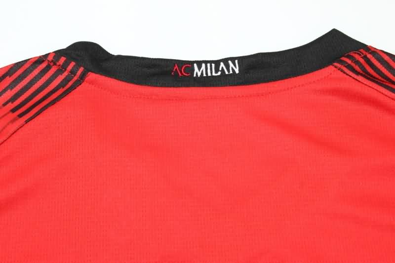 Thailand Quality(AAA) 23/24 AC Milan Home Long Sleeve Soccer Jersey