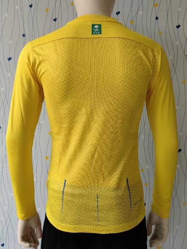 Thailand Quality(AAA) 23/24 Al Nassr FC Home Long Sleeve Soccer Jersey (Player)