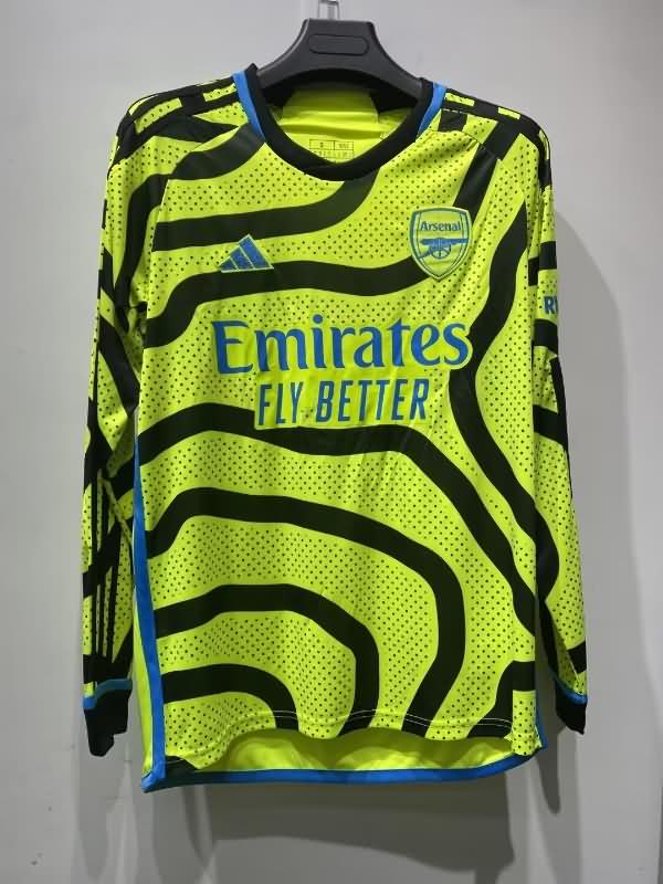 Thailand Quality(AAA) 23/24 Arsenal Away Long Sleeve Soccer Jersey