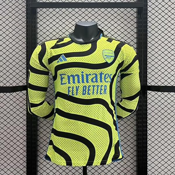 Thailand Quality(AAA) 23/24 Arsenal Away Long Sleeve Soccer Jersey (Player)