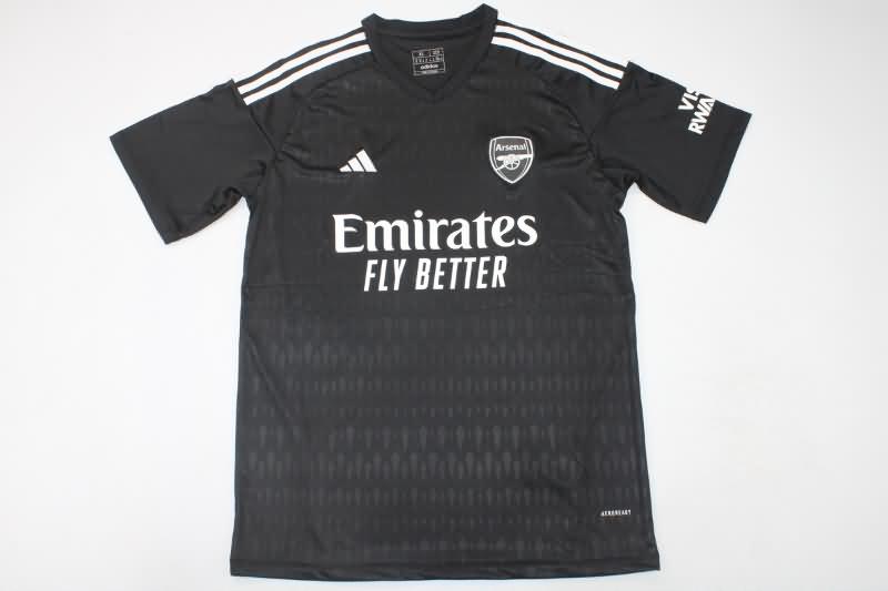 Thailand Quality(AAA) 23/24 Arsenal Goalkeeper Black Soccer Jersey