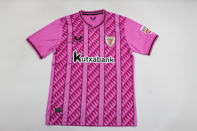 Thailand Quality(AAA) 23/24 Athletic Bilbao Goalkeeper Pink Soccer Jersey