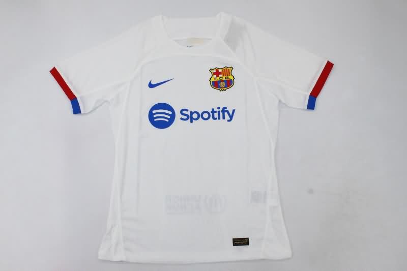 Thailand Quality(AAA) 23/24 Barcelona Away Soccer Jersey (Player)