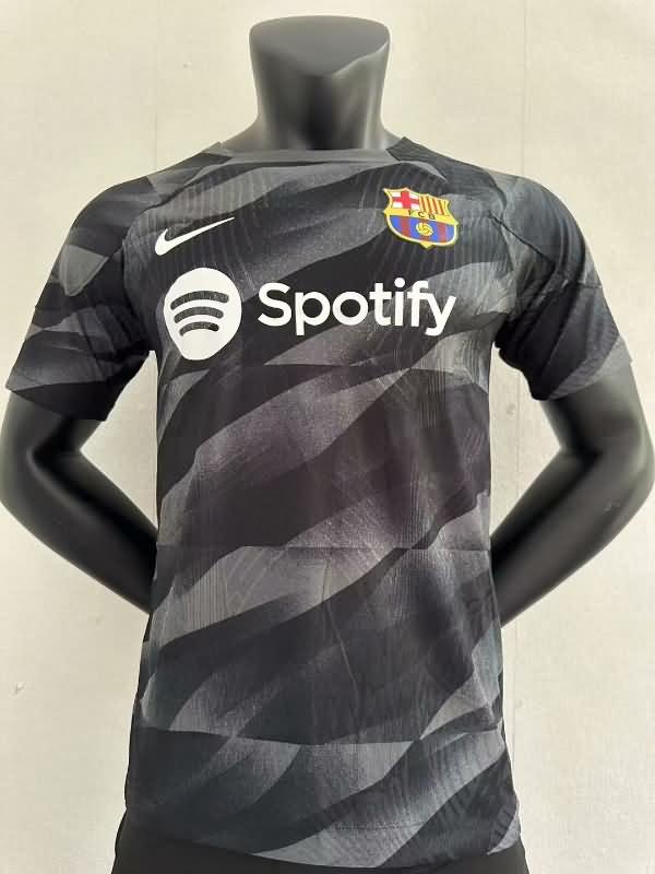 Thailand Quality(AAA) 23/24 Barcelona Goalkeeper Black Soccer Jersey (Player)