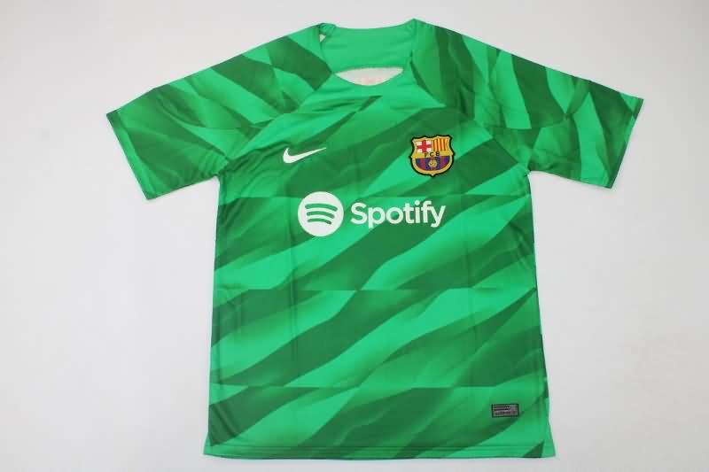 Thailand Quality(AAA) 23/24 Barcelona Goalkeeper Green Soccer Jersey