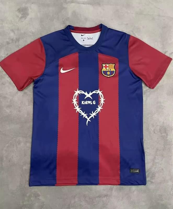 Thailand Quality(AAA) 23/24 Barcelona Home Soccer Jersey Sponsor 02
