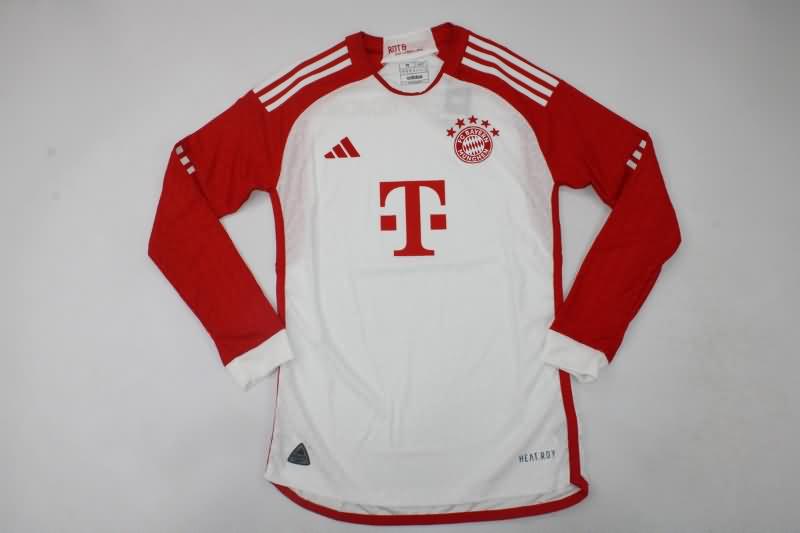 Thailand Quality(AAA) 23/24 Bayern Munich Home Long Sleeve Soccer Jersey (Player)
