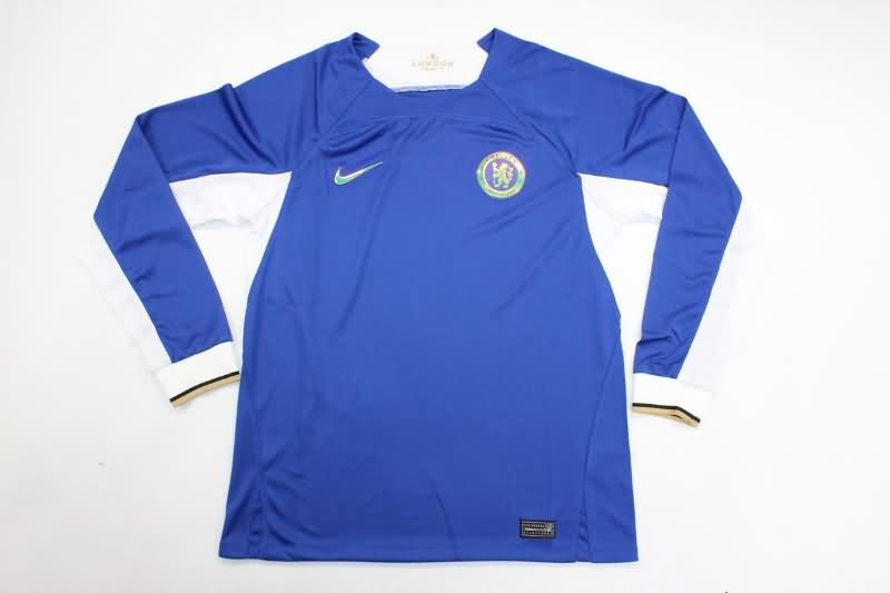 Thailand Quality(AAA) 23/24 Chelsea Home Long Sleeve Soccer Jersey