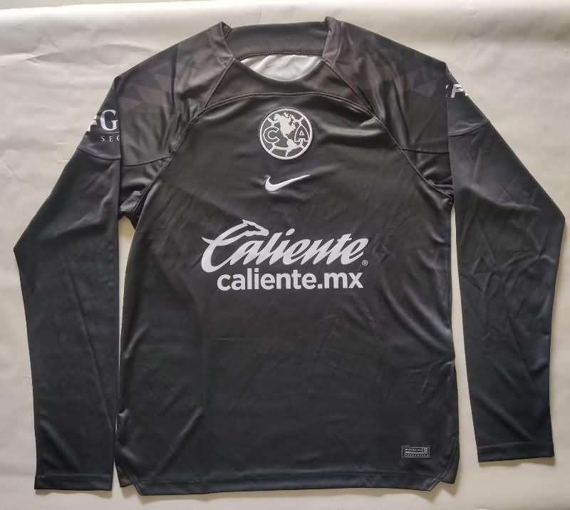 Thailand Quality(AAA) 23/24 Club America Goalkeeper Black Long Sleeve Soccer Jersey