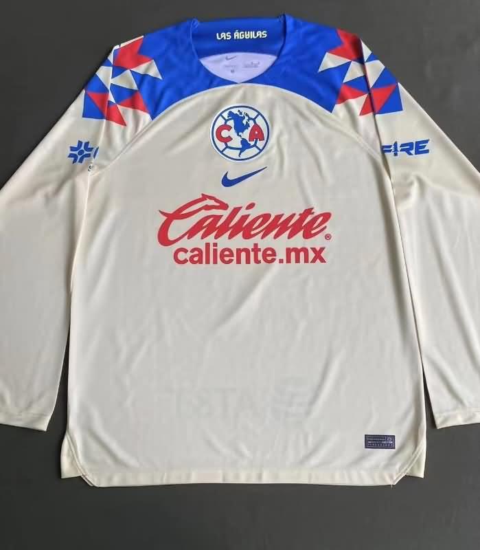 Thailand Quality(AAA) 23/24 Club America Home Long Sleeve Soccer Jersey