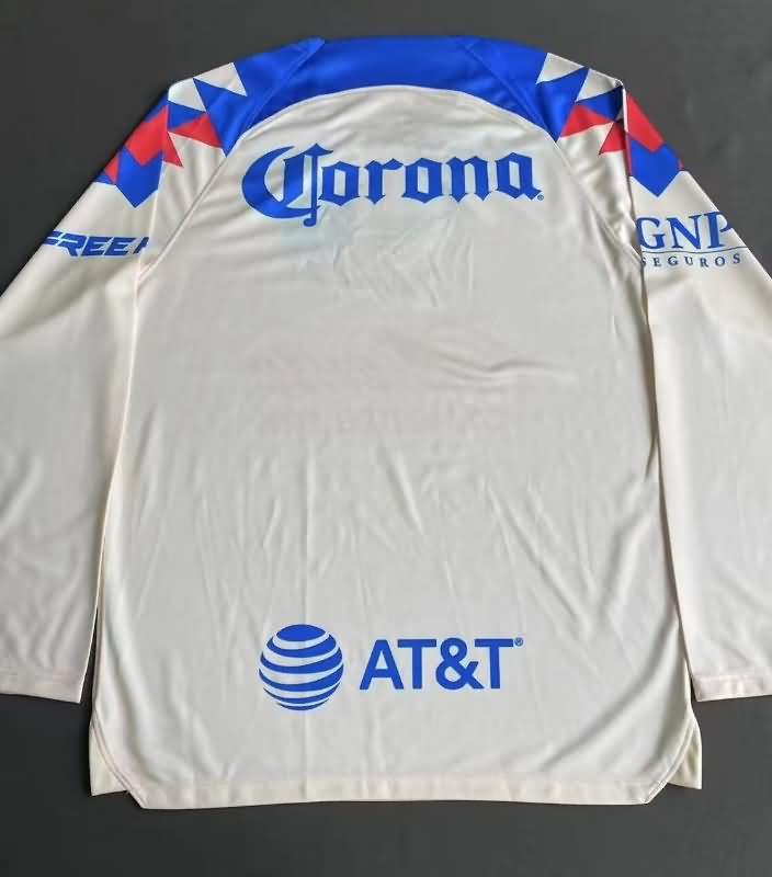 Thailand Quality(AAA) 23/24 Club America Home Long Sleeve Soccer Jersey