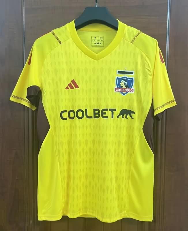 Thailand Quality(AAA) 2023 Colo Colo Goalkeeper Yellow Soccer Jersey