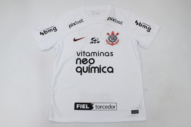 Thailand Quality(AAA) 2023 Corinthians Home Soccer Jersey With Sponsor