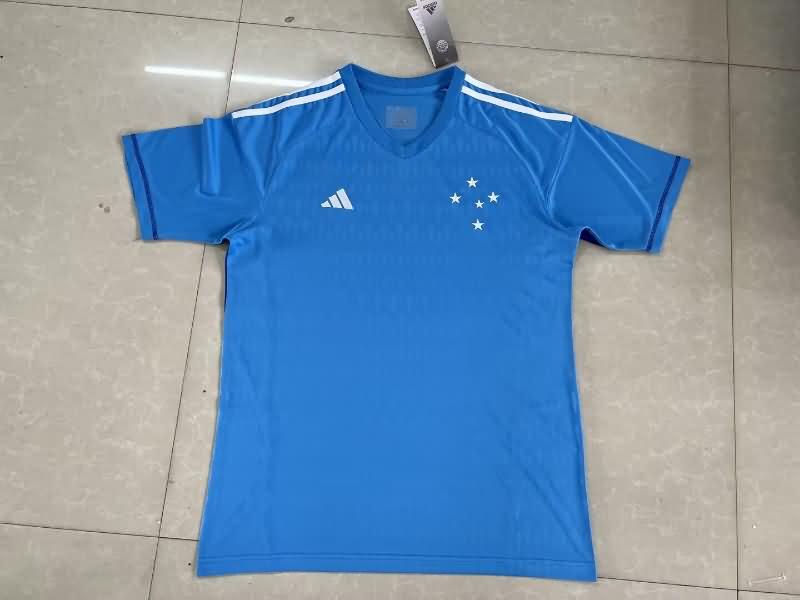 Thailand Quality(AAA) 2023 Cruzeiro Goalkeeper Blue Soccer Jersey