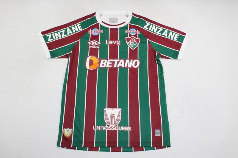 Thailand Quality(AAA) 2023 Fluminense Home Soccer Jersey Sponsor