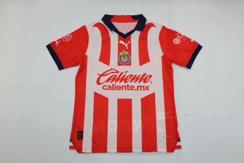 Thailand Quality(AAA) 23/24 Guadalajara Home Soccer Jersey (Player)