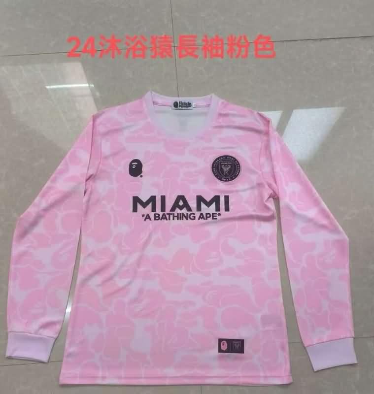 Thailand Quality(AAA) 2023 Inter Miami Special Long Sleeve Soccer Jersey