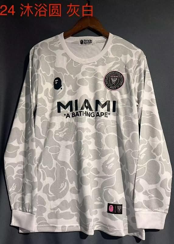 Thailand Quality(AAA) 2023 Inter Miami Special Long Sleeve Soccer Jersey 03