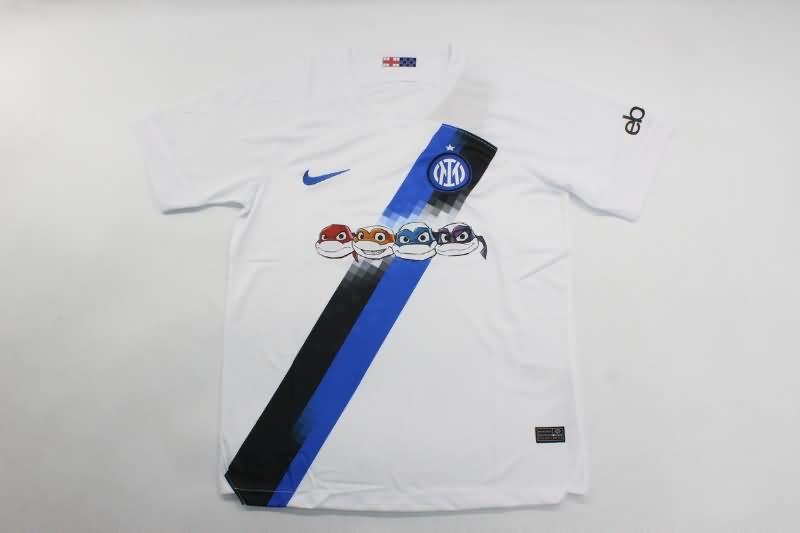Thailand Quality(AAA) 23/24 Inter Milan Away Soccer Jersey Sponsor
