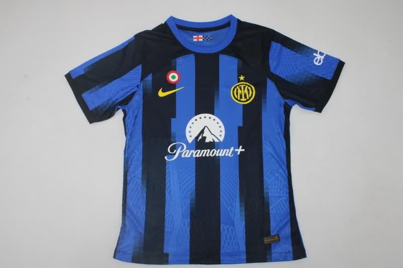 Thailand Quality(AAA) 23/24 Inter Milan Home Soccer Jersey(Player)